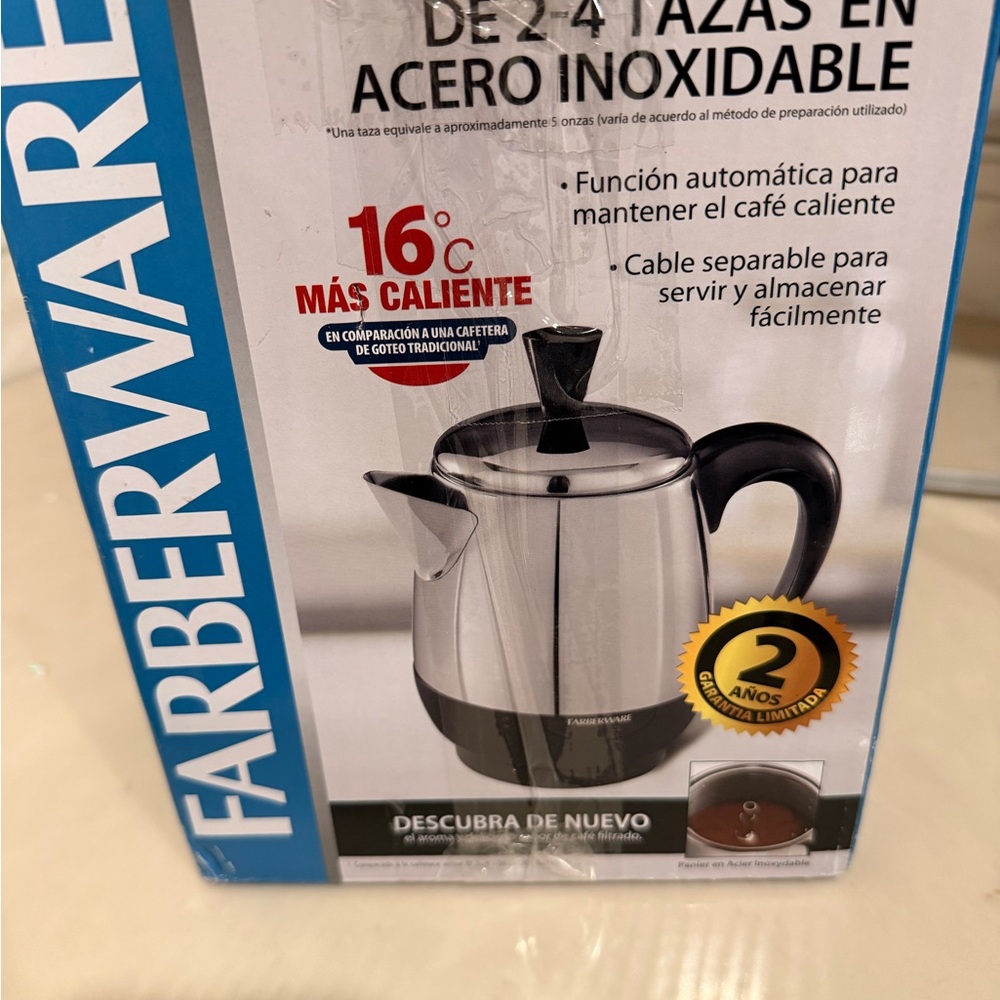 Farberware Stainless Steel Kettle - Silver & Black Accent - Picture 8 of 10